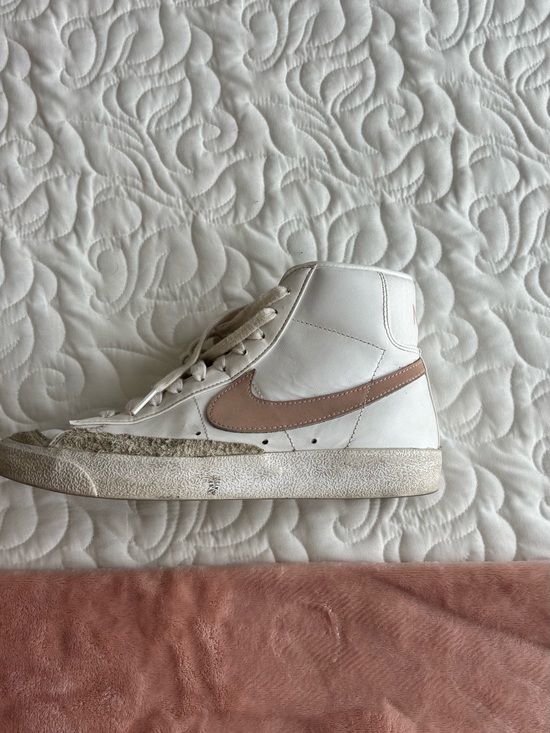 Nike Shoes - Women's White High-Top Blazers with Blush Swoosh